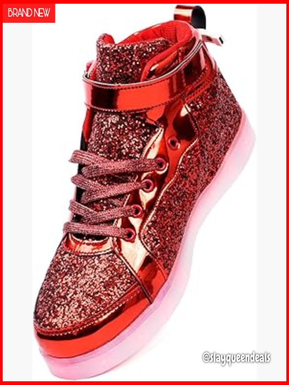 USB Rechargeable LED Light Up Sneakers High Top 11 Modes Dance Party